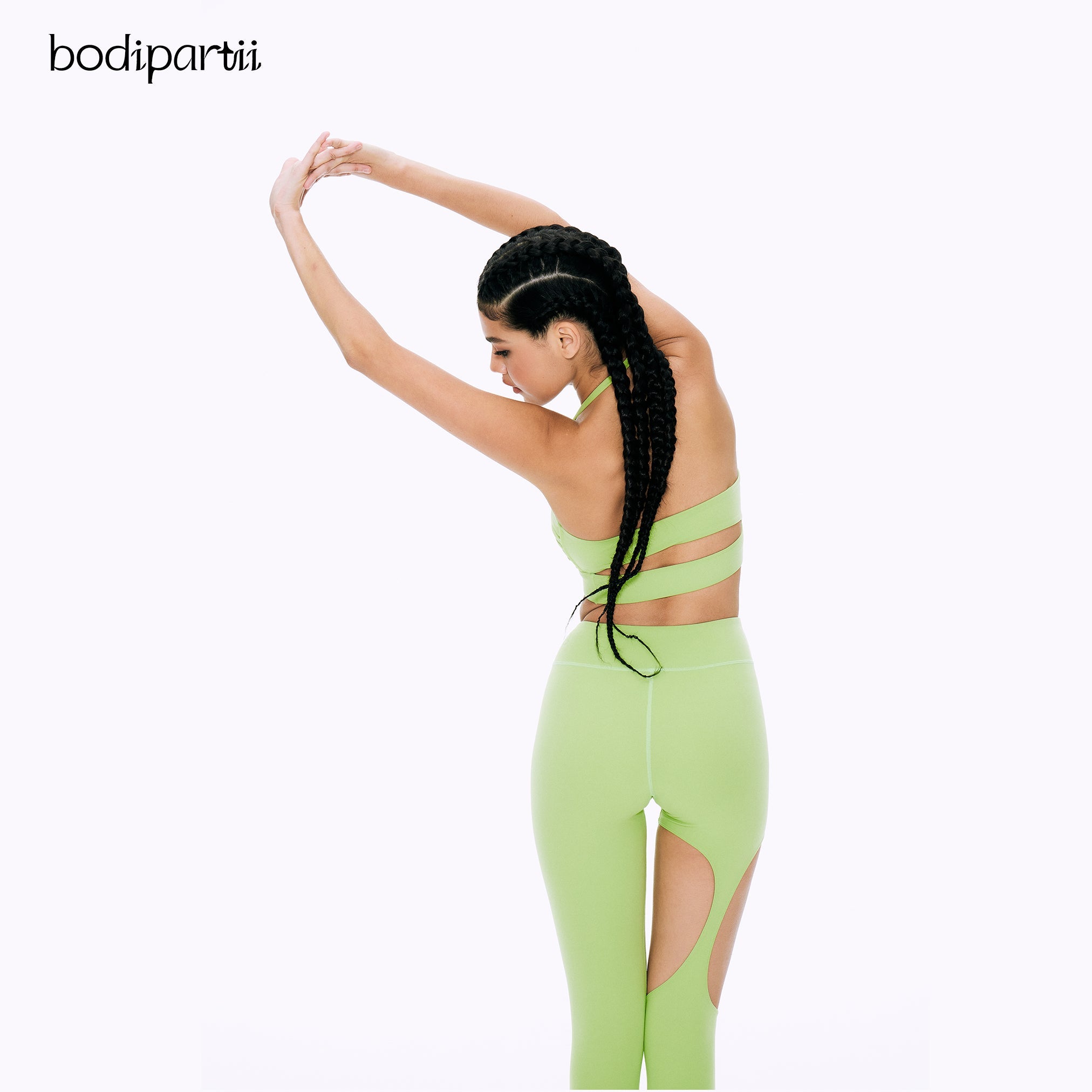 Halter Neck Cutout Slim Fit Workout Crop Top