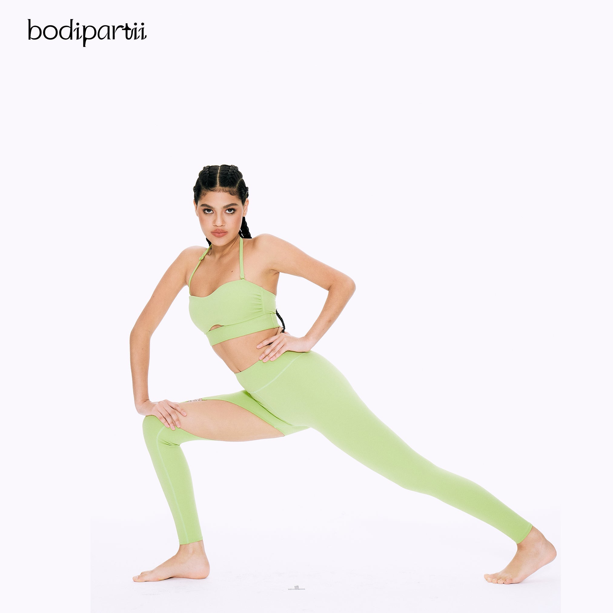 Halter Neck Cutout Slim Fit Workout Crop Top