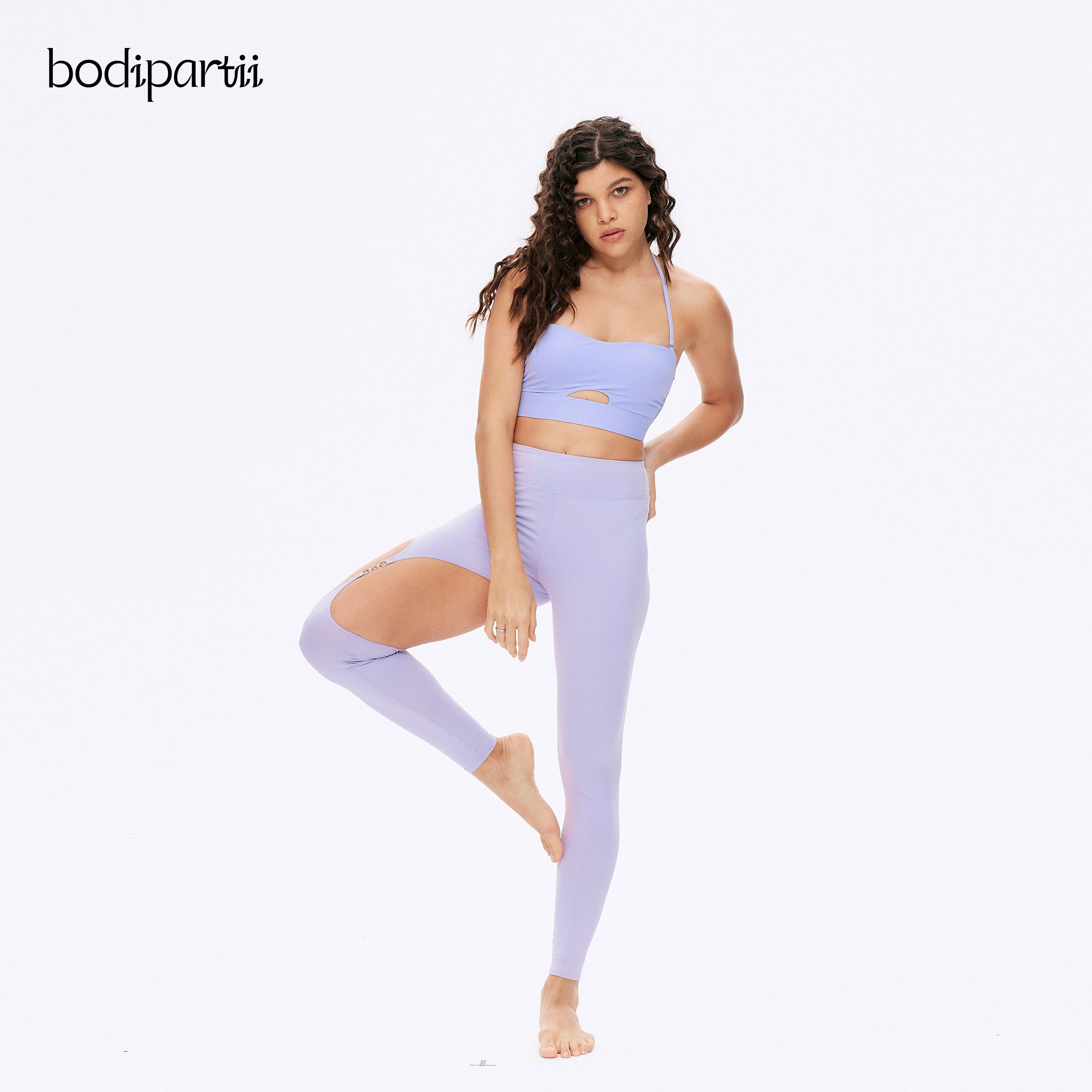 Halter Neck Cutout Slim Fit Workout Crop Top